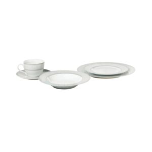 20-Piece Porcelain Dinner Set White 20-Piece Porcelain Dinner Set White